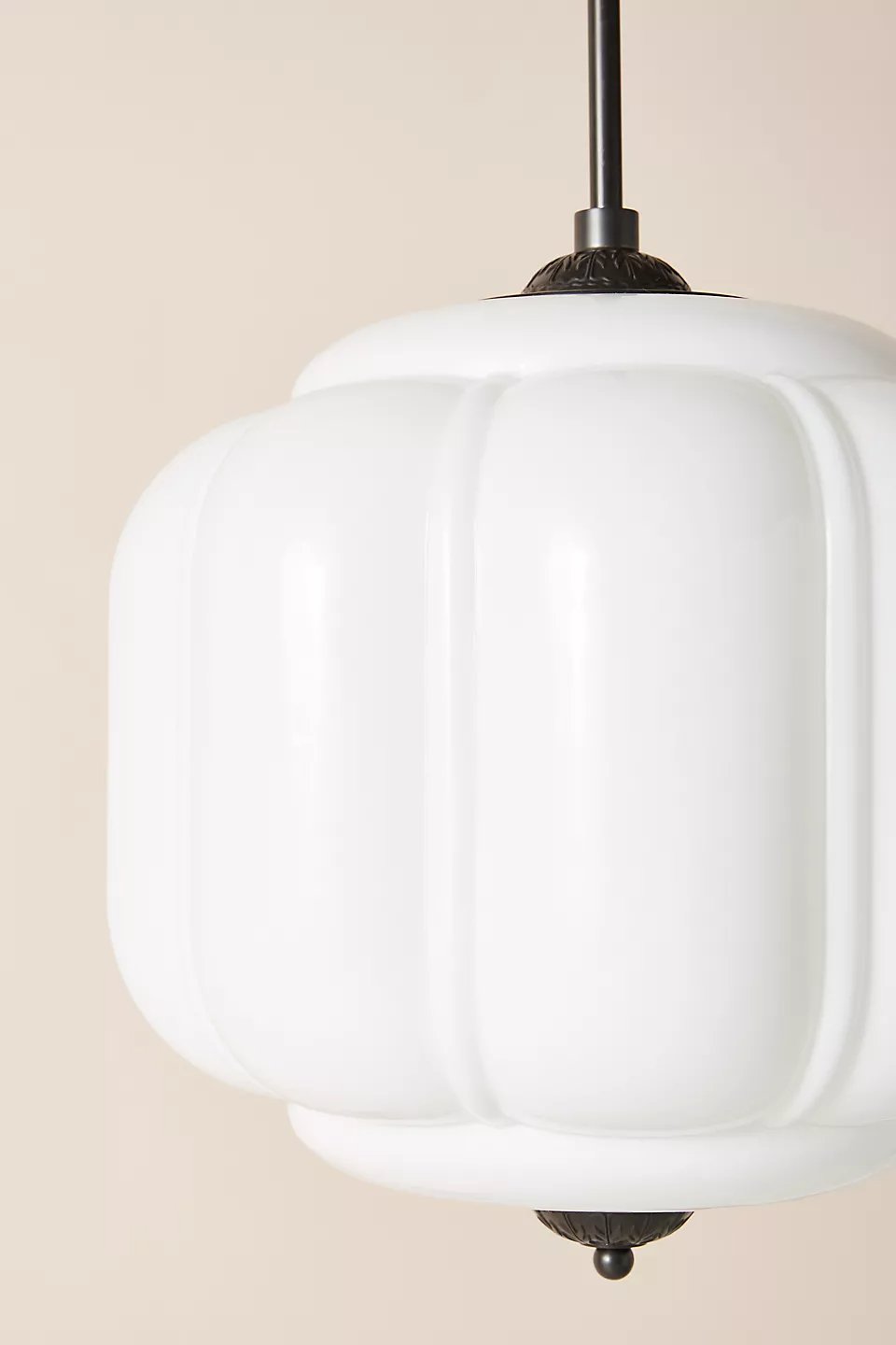 Smooth milk glass lampshade