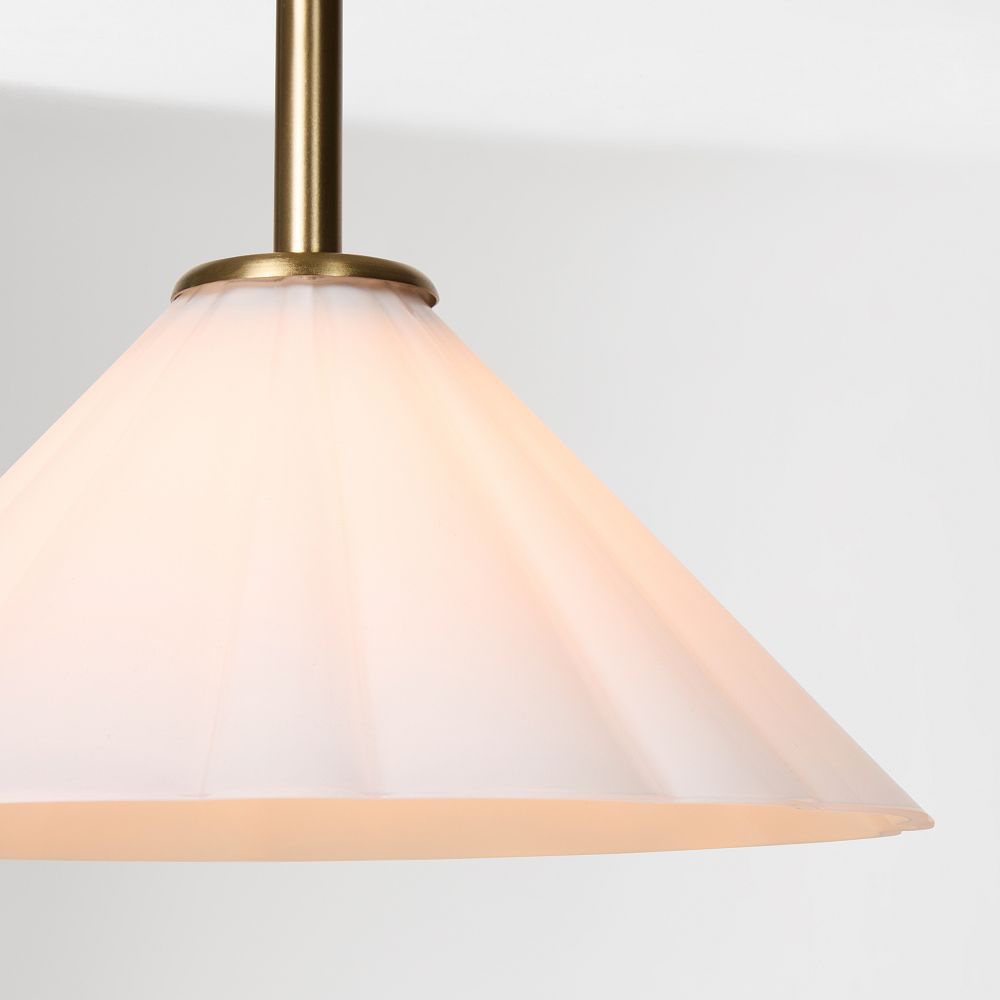 Milky - hued glass lampshade