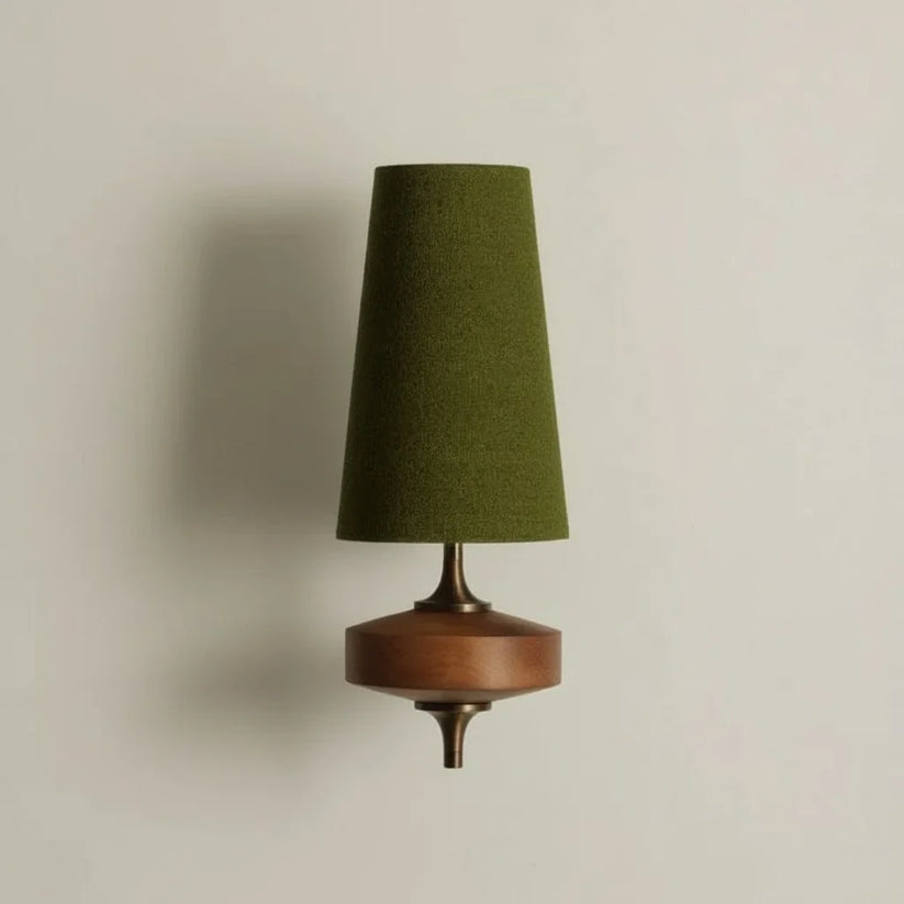 Walnut Color & Green, 1 head L 7.5″ x H 13.8″