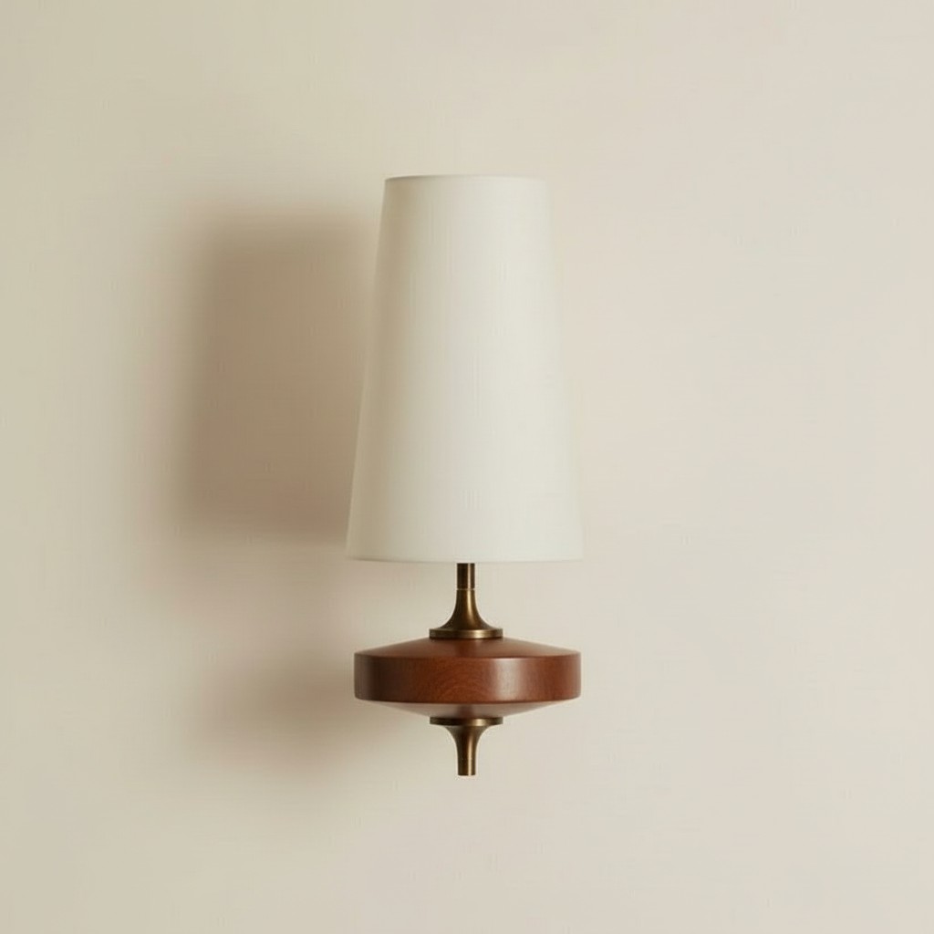 Walnut Color & White, 1 head L 7.5″ x H 13.8″
