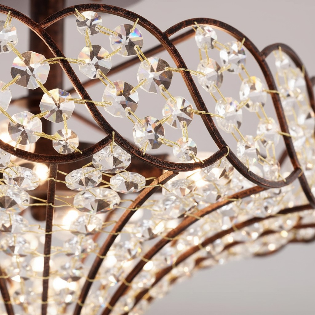 crystal-encrusted hollow shade