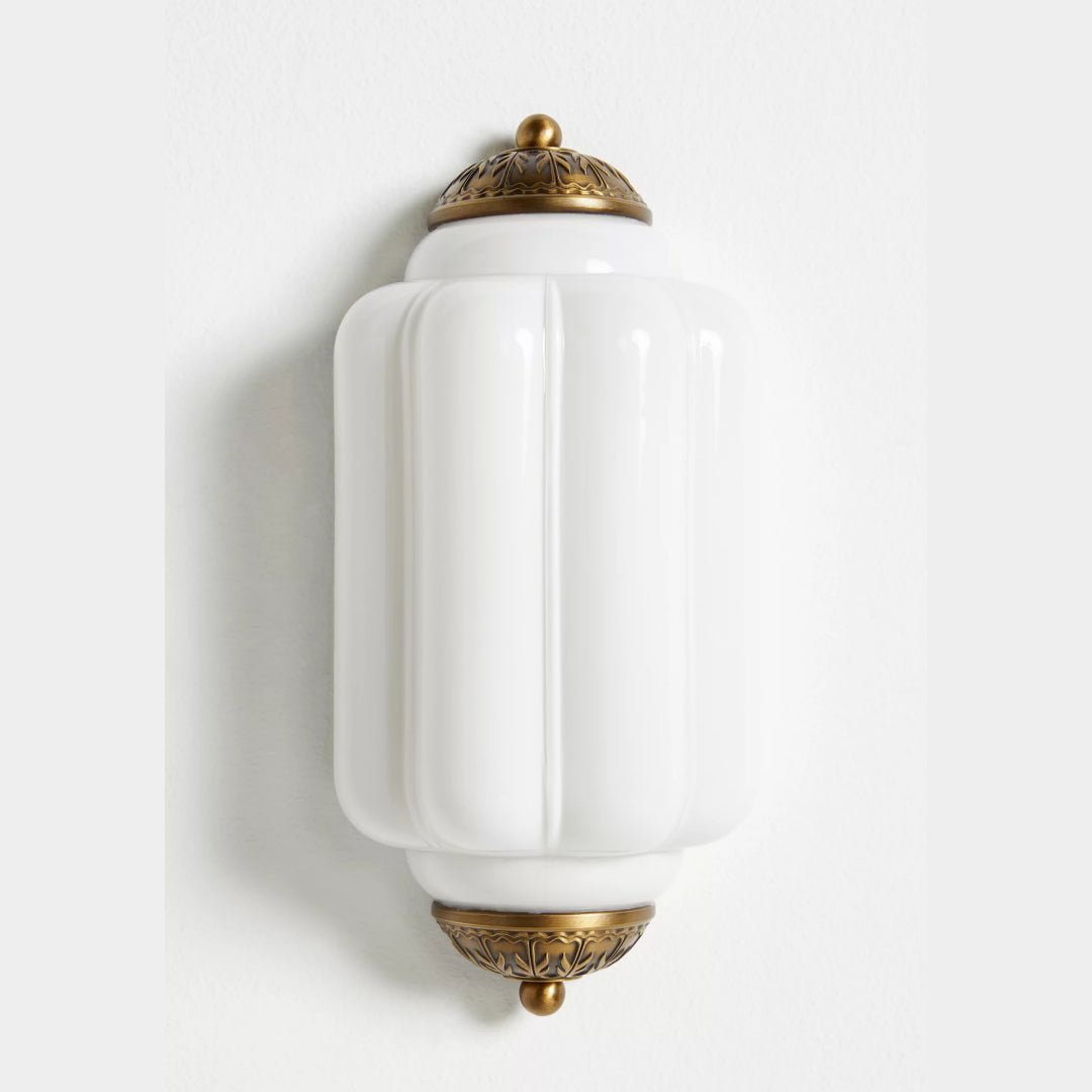 White Glass + Brass
