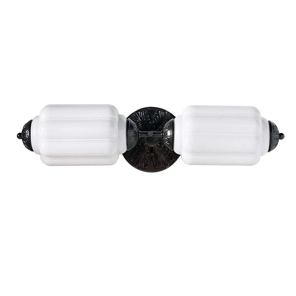 Scalloped milk glass shade