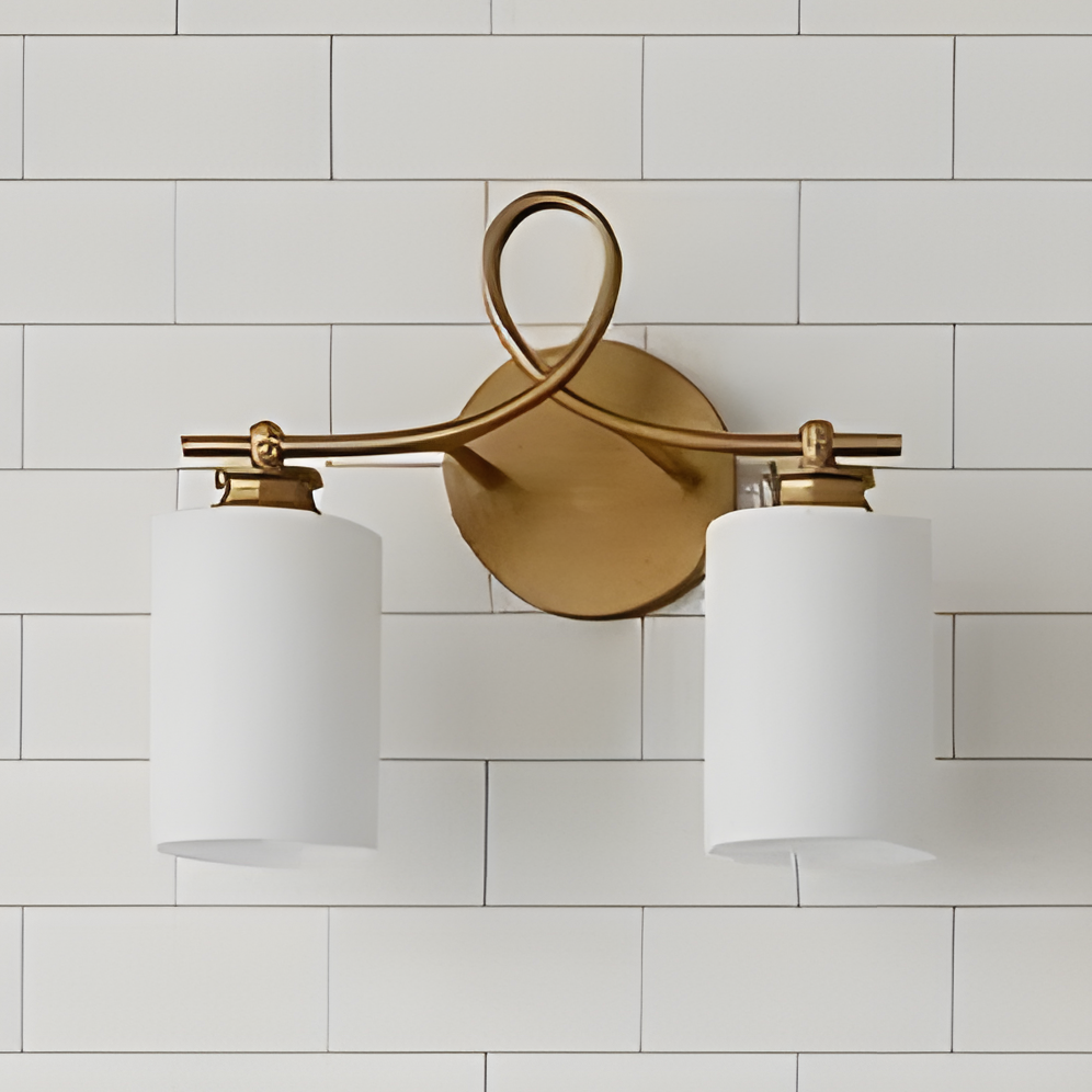 Milky white cylindrical lampshade