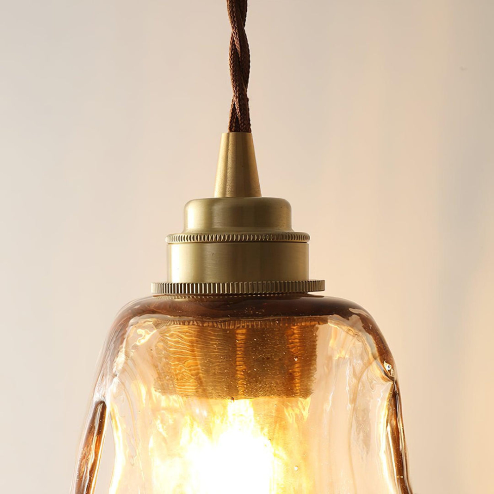 Glass lampshade Brass Decoration