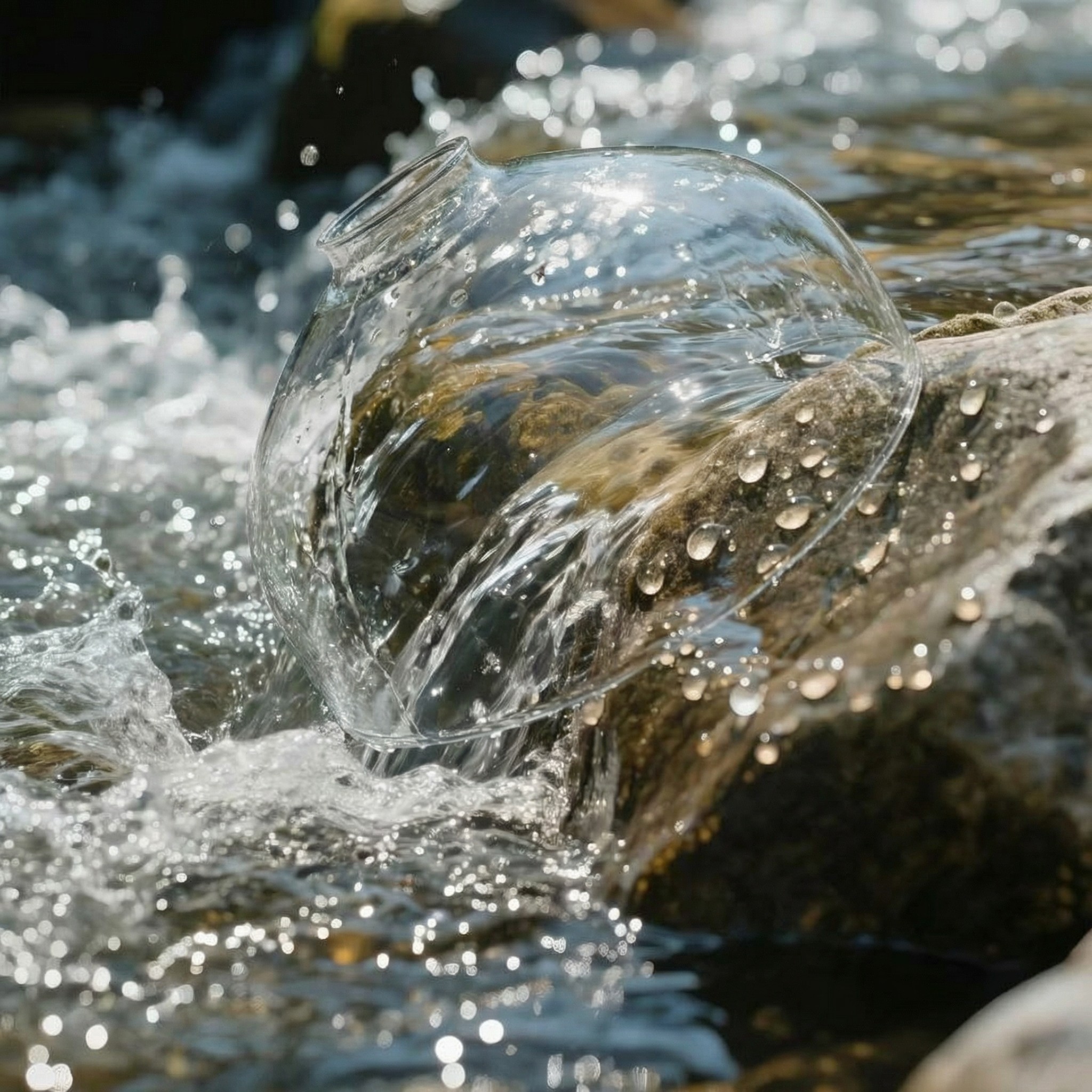 Like a flowing mountain stream, pure and weightless, carrying light in its most delicate form.
