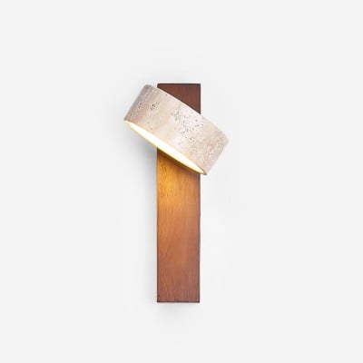 Travertine Cylinder Shade Lamp - Vintage Wall Sconce for Hallway M13 — €105.00