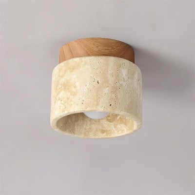 Travertine and Wood Design - Nordic Ceiling Light for Modern Spaces M98 — €123.00