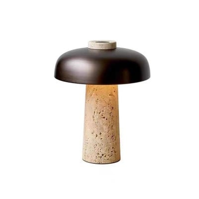 Mushroom Table Lamp - Modern Travertine for Bedroom M503 — €233.00