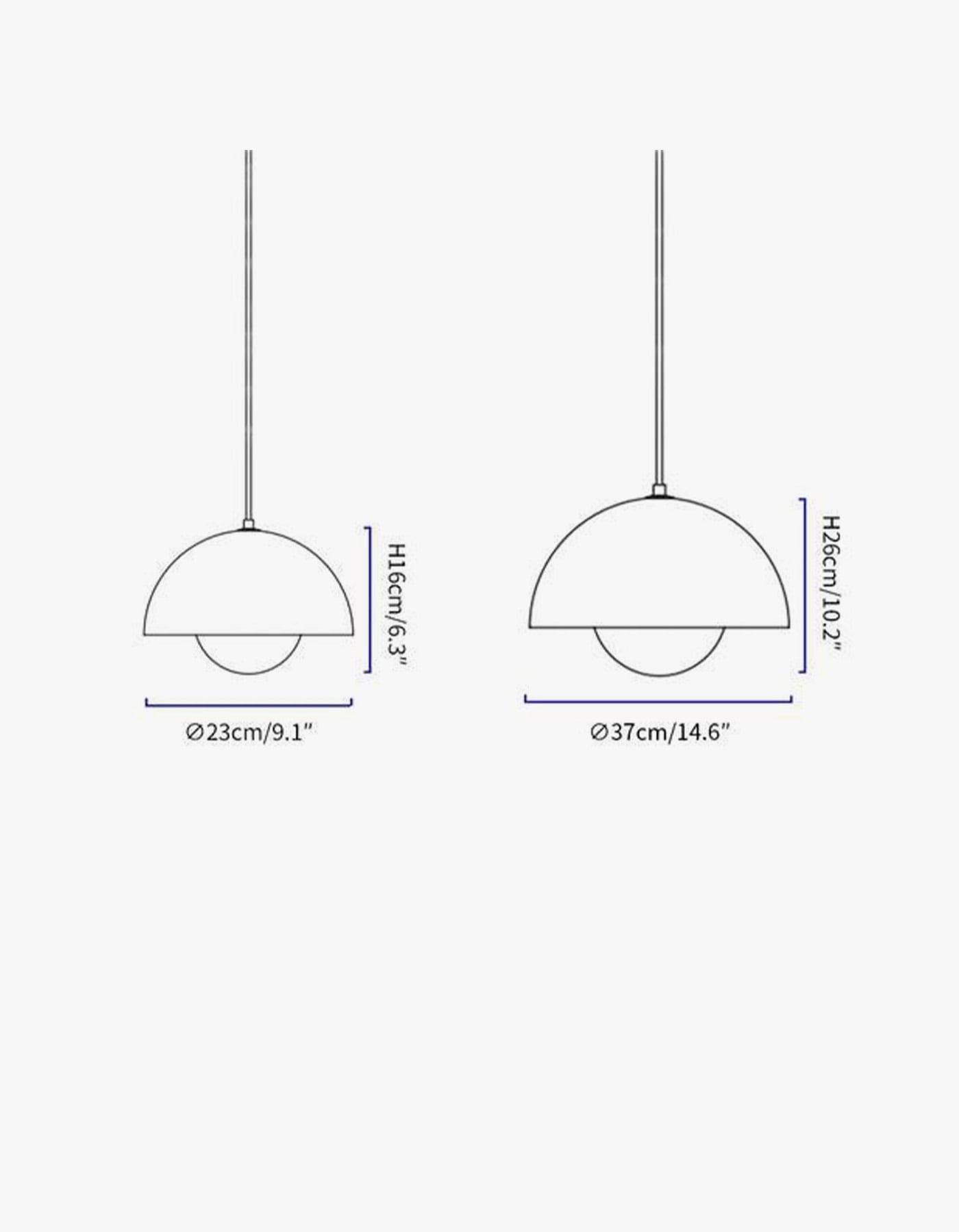 Product Size — Size: 
Dia 23 cm x H 16cm / ∅ 9.1 ″ x H 6.3 ″ Dia 37 cm x H 26 cm / ∅ 14.6 ″ x H 10.2 ″