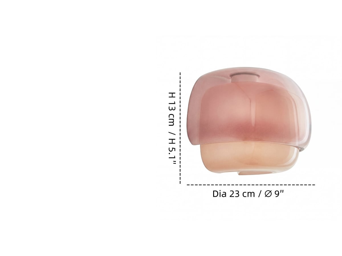 Product size — Size: Dia 23 cm × H 13 cm / ∅ 9″ × H 5.1″