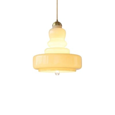 Bauhaus Vintage Cream Glass Pendant Lamp S174 — €89.00