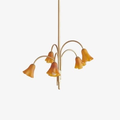 Bellina Lily Glass Flower Chandelier - Romantic Lighting for Interior T280 — €323.00