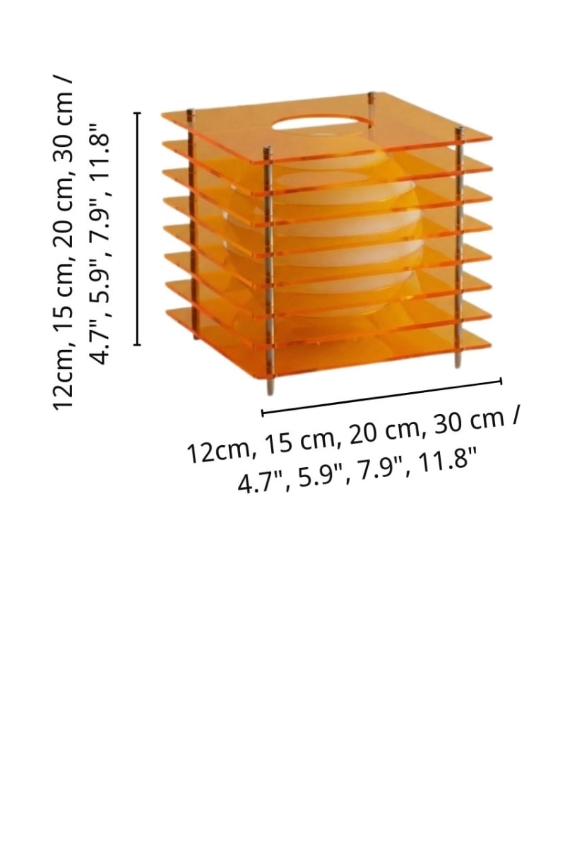 Product size — Size: Dia 12 cm × H 12 cm / ∅ 4.7″ × H 4.7″ Size: Dia 15 cm × H 15 cm / ∅ 5.9″ × H 5.9″ Size: Dia 20 cm × H 20 cm / ∅ 7.9″ × H 7.9″ Size: Dia 30 cm × H 30 cm / ∅ 11.8″ × H 11.8″