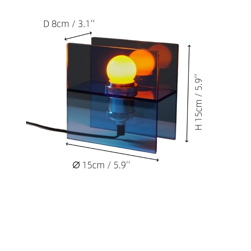 Product size — Size: Dia 15 cm × D 8 cm × H 10 cm / ∅ 8″ × D 3.1″ × H 5.9″ Size: W 10 cm × D 10 cm × H 20 cm / W 3.9″ × D 3.9″ × H 7.8″