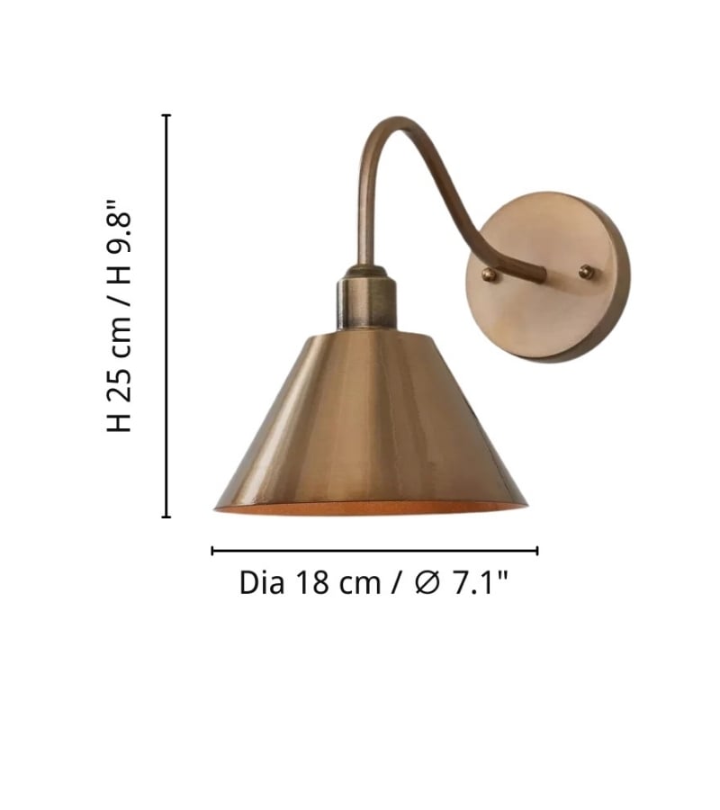 Product size — Size: Dia 18 cm × H 25 cm / ∅ 7.1″ × H 9.8″