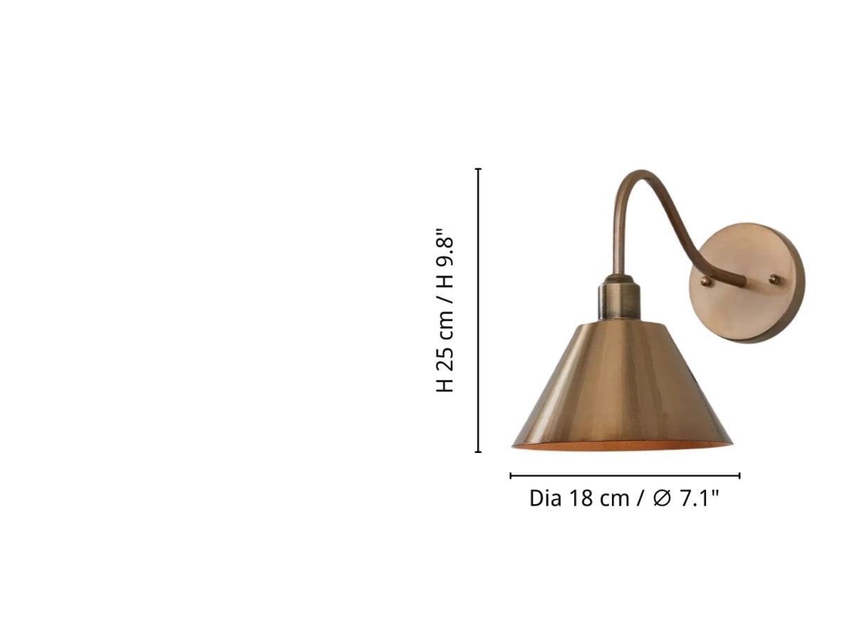Product size — Size: Dia 18 cm × H 25 cm / ∅ 7.1″ × H 9.8″