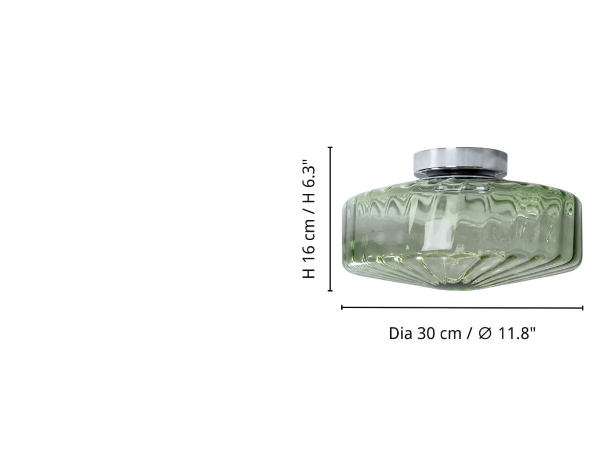 Product size — Size: Dia 30 cm × H 16 cm / ∅ 11.8″ × H 6.3″