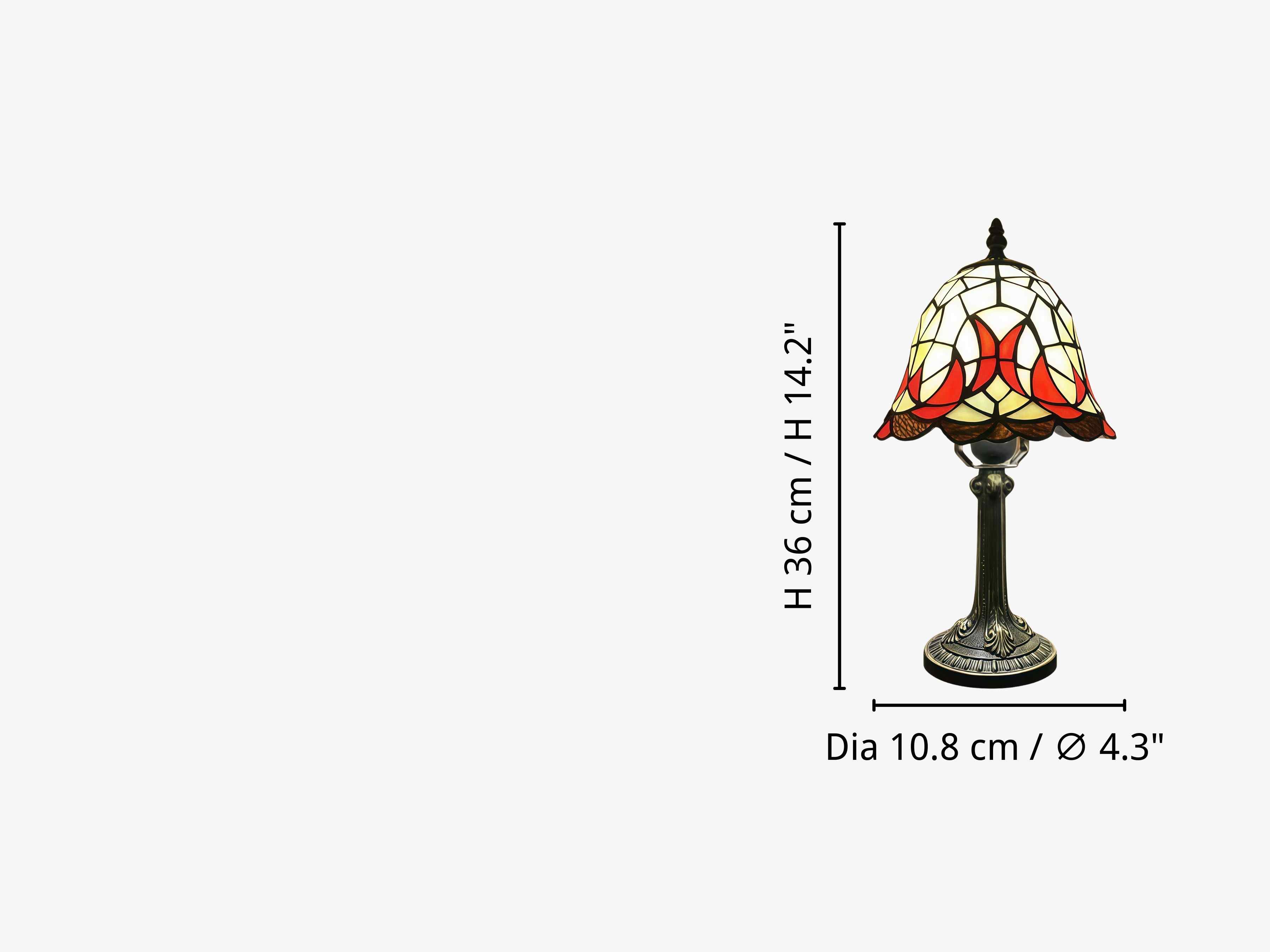 Product size — Size: Dia 10.8 cm × H 36 cm / ∅ 4.3″ × H 14.2″