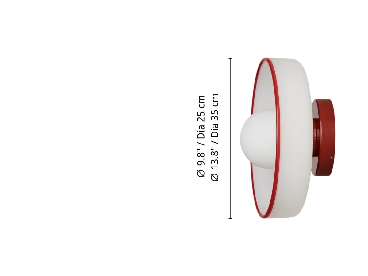 Product size — Size 1: Dia 25 cm / ∅ 9.8″ Size 2: Dia 35 cm / ∅ 13.8″