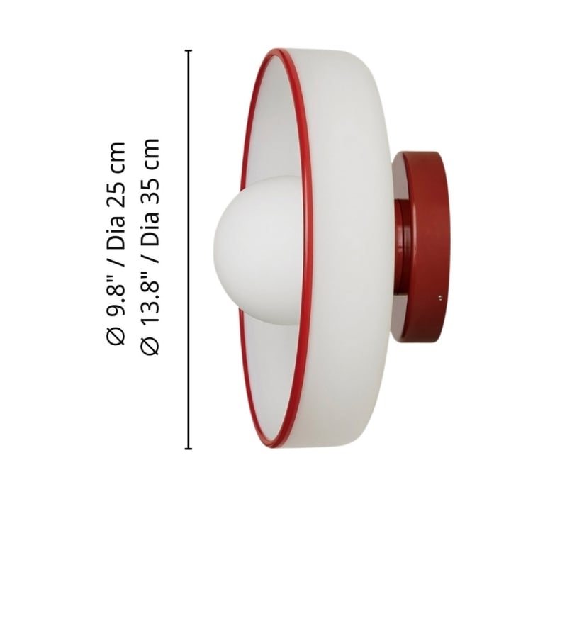 Product size — Size 1: Dia 25 cm / ∅ 9.8″ Size 2: Dia 35 cm / ∅ 13.8″