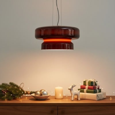 Minimalist Pendant Light - Bohemian Glass and Metal for Dining Room M388 — €199.00 (was €407.00) -€208.00