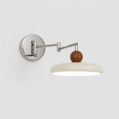 Cream Style Adjustable Swing Arm Disc Reading Wall Lamp M141 — €255.00