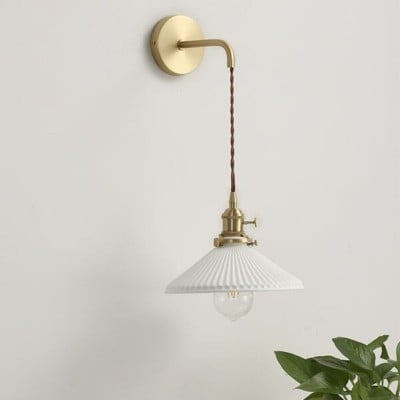 Modern Pleated Ceramic Wall Light S159 — €75.00 (was €208.00) -€133.00
