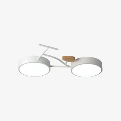 Nordic Fun Bicycle LED Ceiling Lamp - Wood Disc Design for Children's Room S380 — €109.00