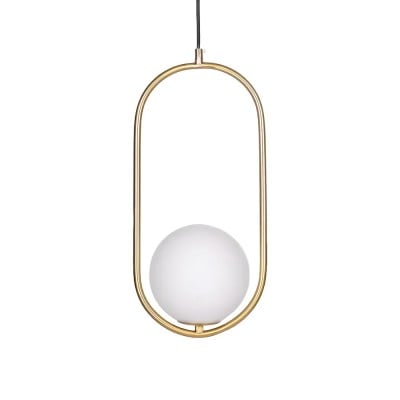 Halozen Pendant Lamp - Elegant Metal and Glass Pendant for Living Room — €79.00