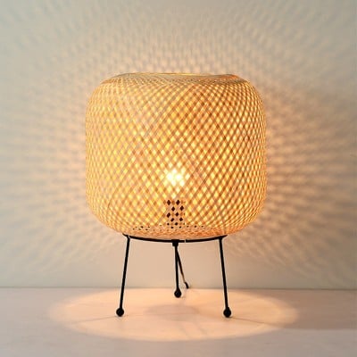 Bamboo Woven Vertical High Net Table Light — €255.00