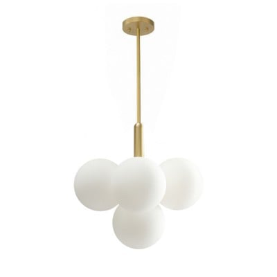 Opal Glass Bubble Cluster Grape Brass Chandelier for Dining Room — €205.00