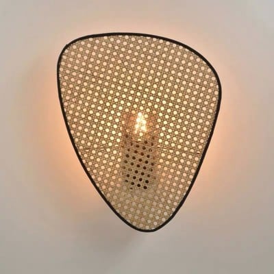Rustic Wall Light – Rattan Design for Living Room — €110.00
