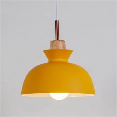 MULTI Scandinavian Metal Wood Macaroon Pendant Light for Bedroom S32 — €98.00