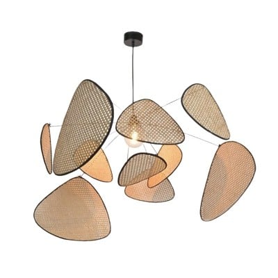 Screen Cannage Pendant Light - Woven Rattan Design for Living Room — €200.00 (was €250.00) -20%