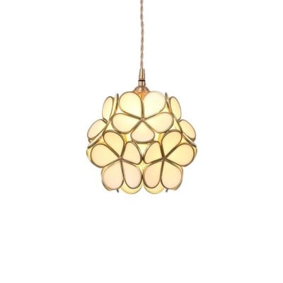 Nordic Brass Flower Petal Glass Pendant Light S10 — €110.00 (was €118.00) -€8.00