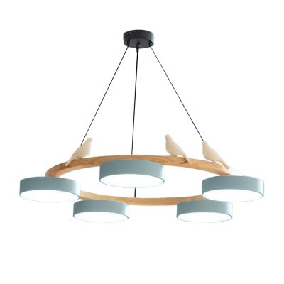 Nordic Wooden Bird Creative Round Chandelier S206 — €249.00