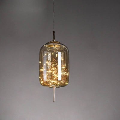 Scandinavian Cylinder Oval Glass Pendant Light M63 — €102.00