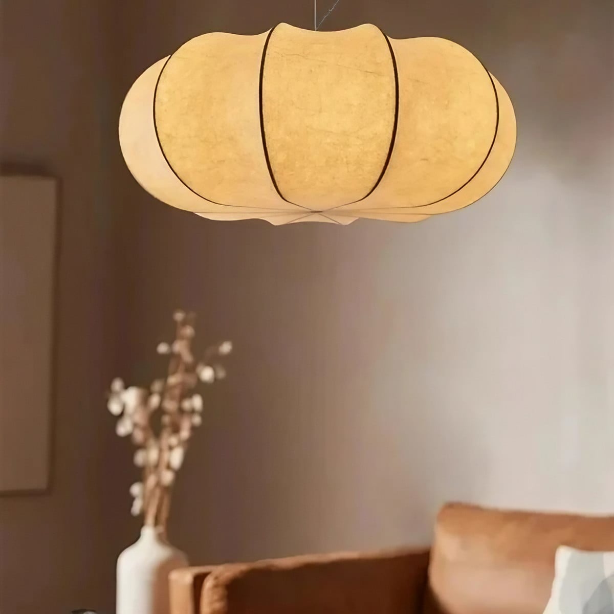 Flat Round Silk Pendant Lamp €159 - €499