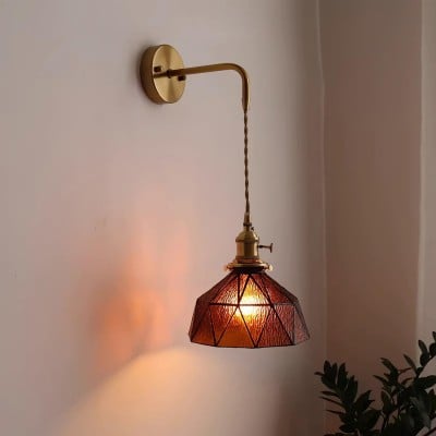 Retro Pastoral Glass Wall Lamp M109 — €119.00