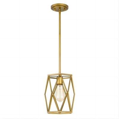 Antique Gold Cage Mini Cylinder Incandescent Pendant Lamp S123 — €49.00