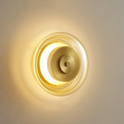 Postmodern Brass Glass Wall Lamp M112 — €183.00