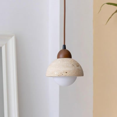 Yellow Travertine Wabi-Sabi Style Pendant Lamp M97 — zł512.11