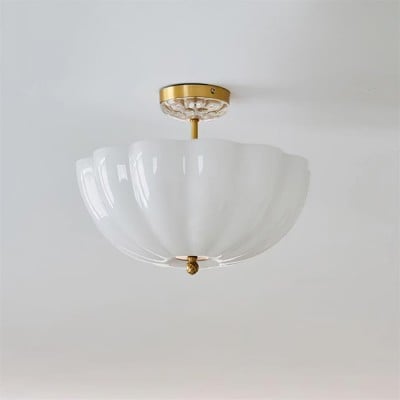 Milky White Glass Flower Ceiling Lamp P001 — zł1,646.38