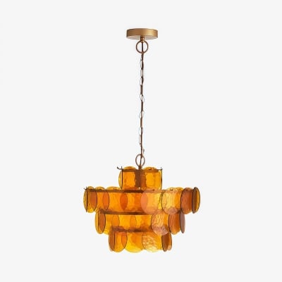 Morien Colorful Disc Pendant Light - Artistic Glass and Metal Pendant Lighting for Dining or Bedroom T495 — €344.00