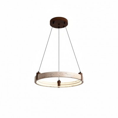 Simple Circular Travertine Pendant Lamp G29 — €700.00