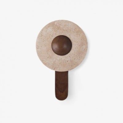 Yellow Travertine Wood Wall Lamp G36 — €125.00