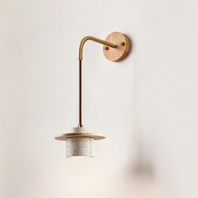 Retro Wabi Sabi Textured Travertine Wall Lamp G12 — €188.00