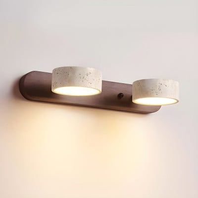 Travertine Walnut Multi Light Sconce - Bedroom Wall Lamp G115 — €114.00