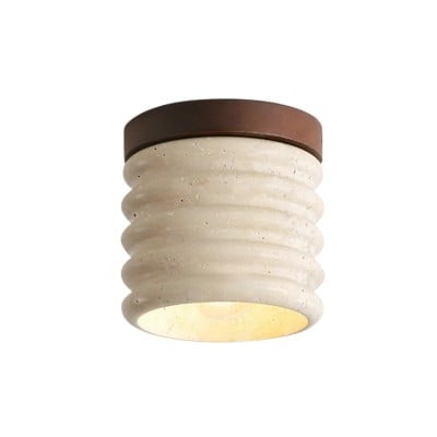 Medieval Wabi-Sabi Travertine Light – Cylinder Ceiling Lamp S293 — €56.00 (was €102.00) -€46.00